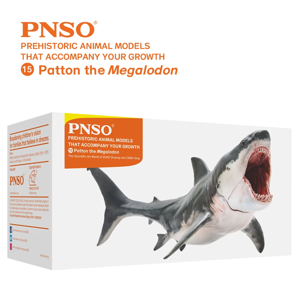 PNSO Prehistoric Animal Models: 15Patton The Megalodon (Big White Shark) 6.2\