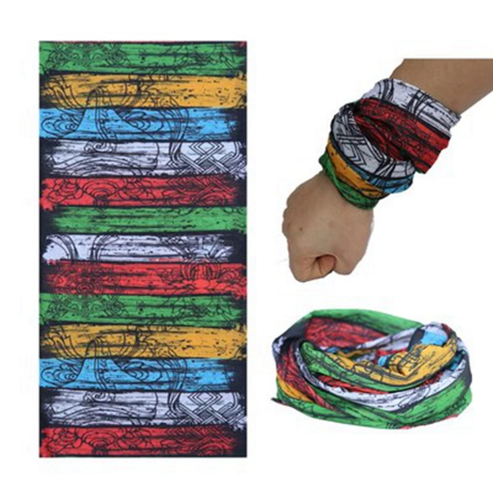 Cycling Mask Outdoor Sports Magic Head Scarf Printing Headband Bike Wrist Band Bandana for Windproof Sunscreen Bike Masks