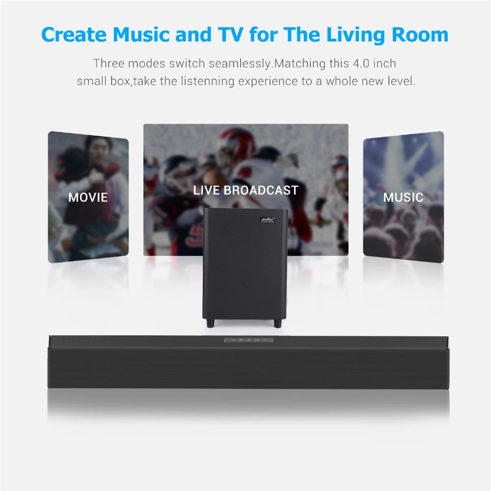 100W TV SoundBar 2.1 Bluetooth Speaker 5.0 Home Theater System 3D Surround Sound Bar Remote Control With Subwoofer For TV