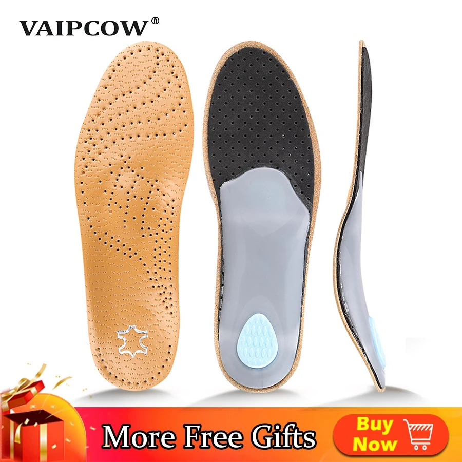 

Leather Orthotic insole for Flat Feet Arch Support Orthopedic shoes sole for feet suitable men women O/X Leg corrigibil Insoles