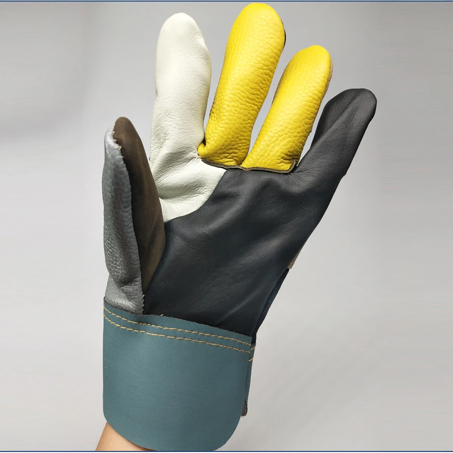 Welding Work Gloves Soft Thick Genuine Cowhide Working Gloves wear resistant Grinding cutting handling BBQ Heavy Duty Gloves