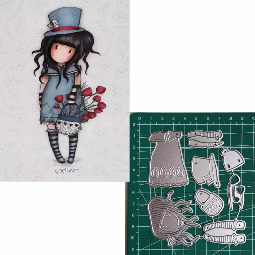 ZENRA Cartoon Girl Steel Metal Cutting Die Stencils Knife Mould For DIY Paper Card Making Decorative Scrapbook No17-No32