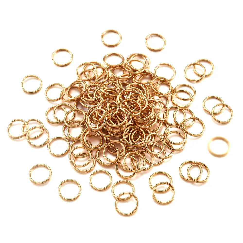 Real 18K Gold Plated Stainless Steel Open Jump Rings, Loops, Split Ring, Jewelry Making, Findings, 4mm, 5mm, 6mm, 7mm, 8mm, 500Pcs