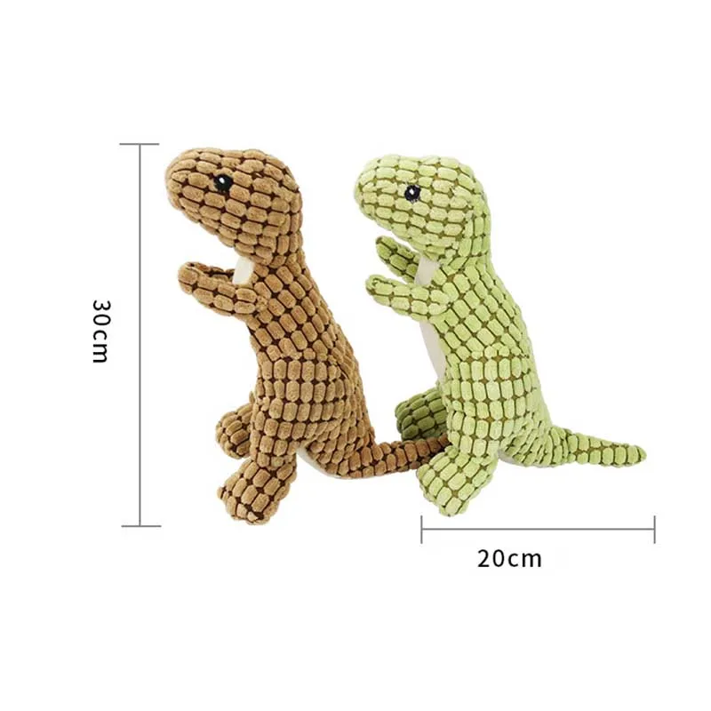 Pets Dog Chew Stuffed Funny Dinosaur Shape Cats Corn Wool Vocal Toy Apply To Training Exercise Simulation Animal Chihuahua Toys