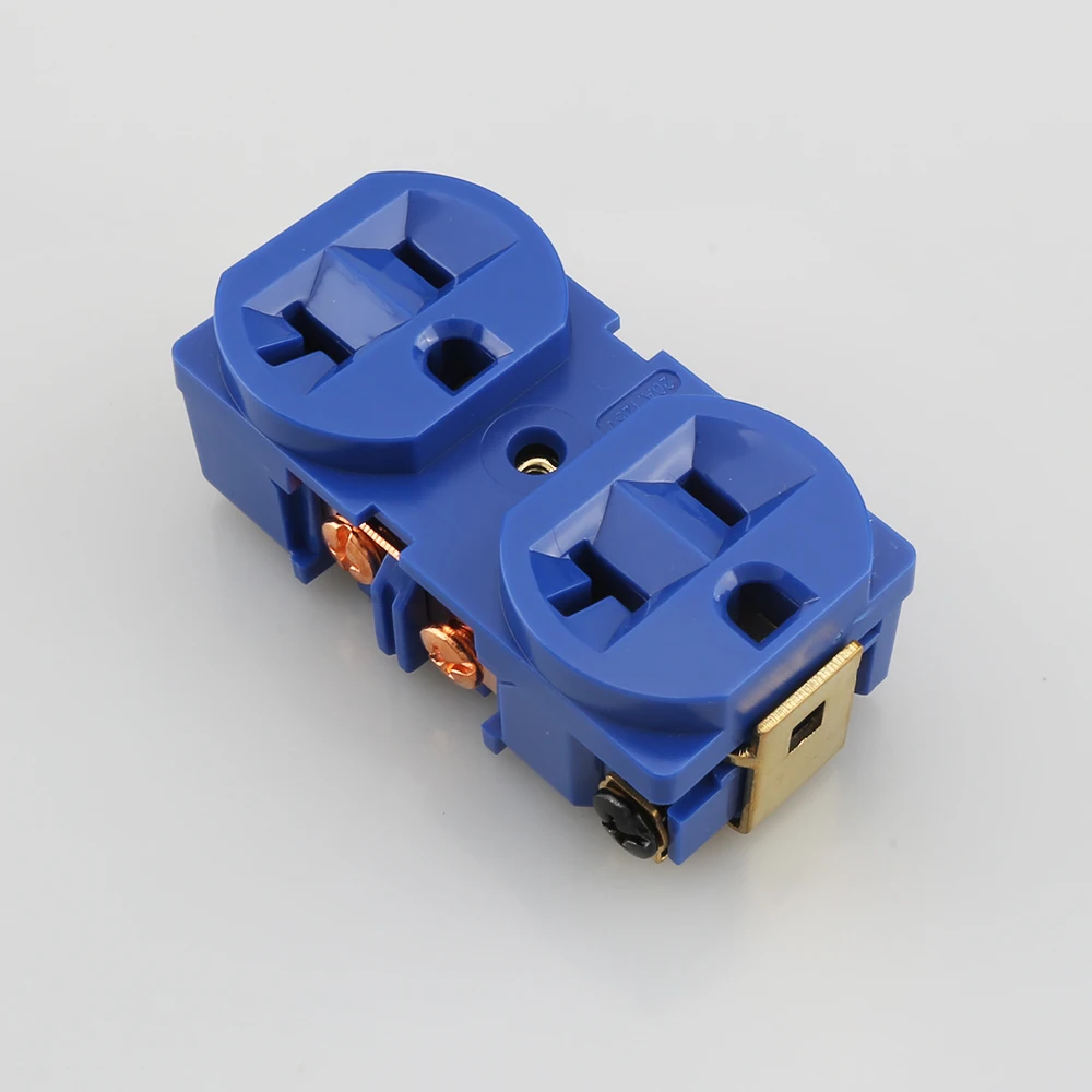 HiFi Receptáculo De Energia Tomada, Distribuidor De Cobre Vermelho, Alta Qualidade, EUA 20A, 2PCs, 4PCs, Preto