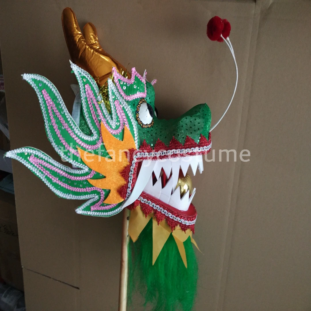 5.5M 6 Kids Children Size CHINESE DRAGON DANCE Silk Folk Festival Play Party Decoration Stage Props Game