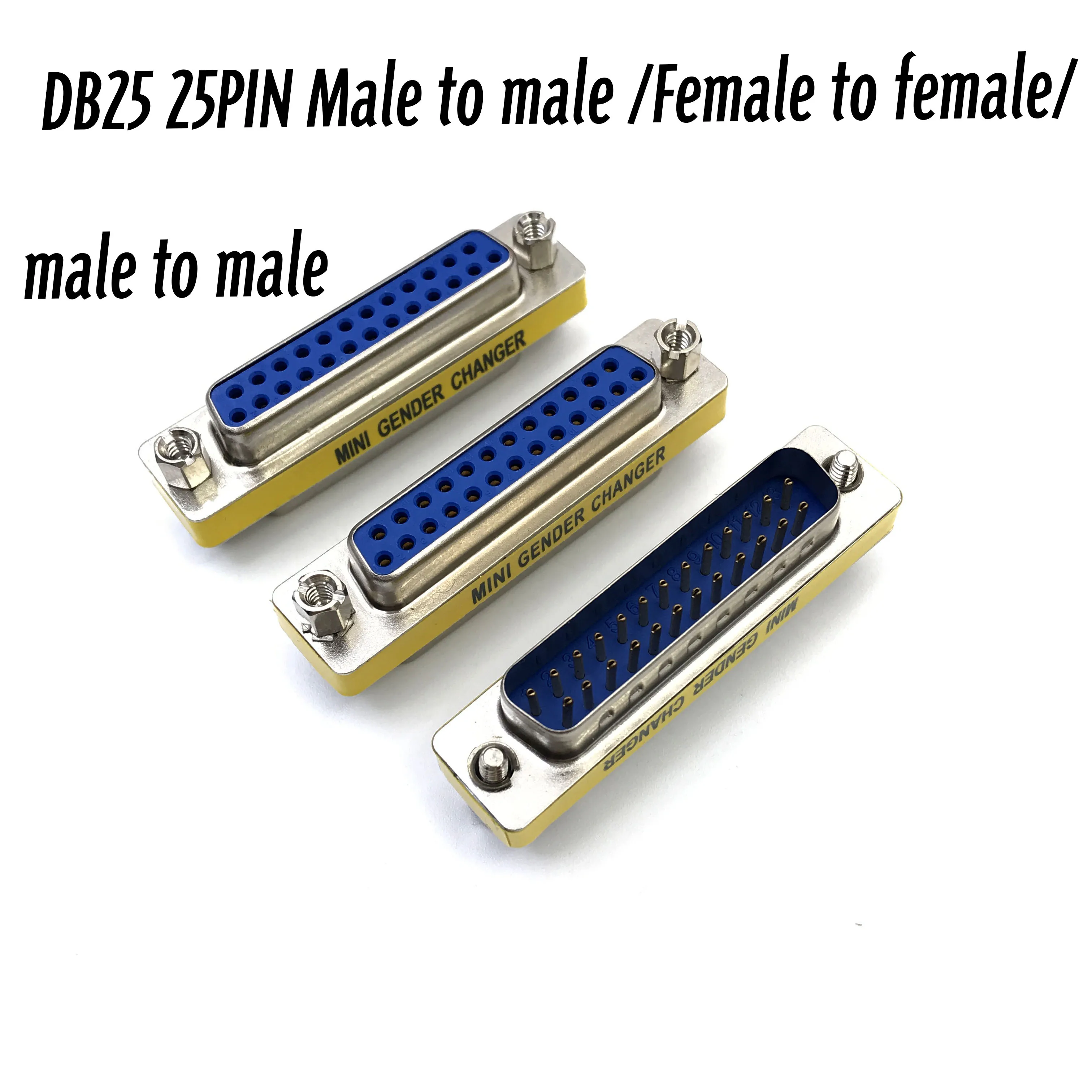 DB25 25pin female to female/male to male RS232 serial port com CONNECTOR Mini Gender Changer adapter Male female