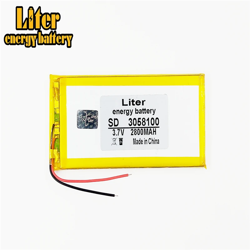 3.7V polymer lithium battery 3058100 MP5 GPS MP4 tablet built-in battery 2800MAH