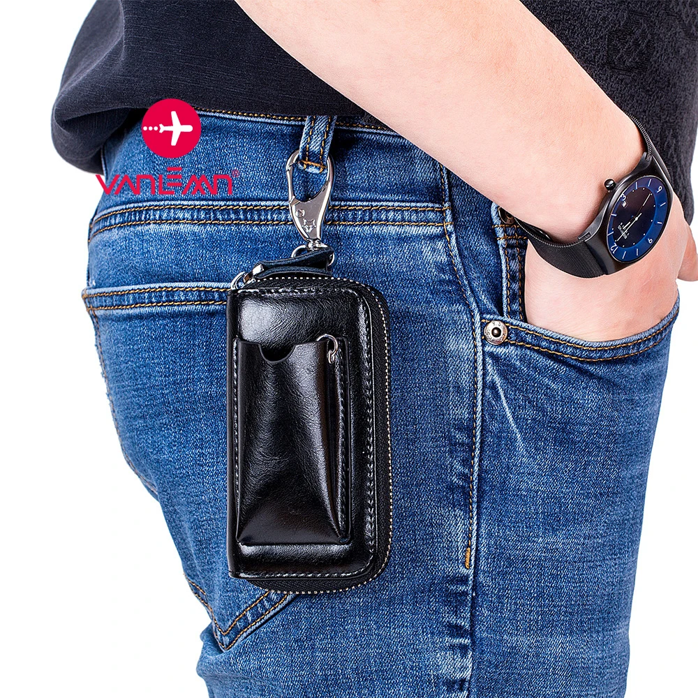 Key Wallet Men Car Key Holder For Women Genuine Leather Keys Organizer Housekeeper Key Pouch Luxury Designer Keychain Pouch Male