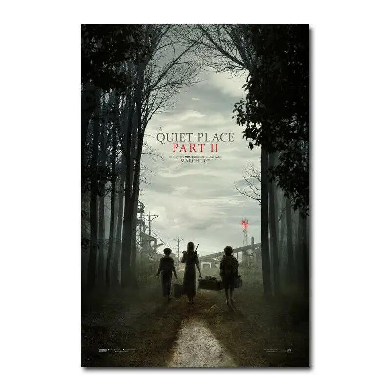 D0257 A Quiet Place Part 2 Movie Silk Fabric Poster Art Decor Indoor Painting Gift