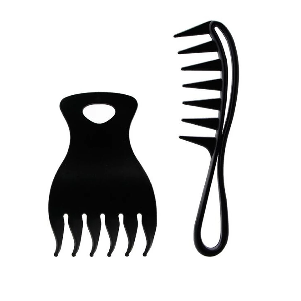 2025 Men's Retro Oil Head Wide Tooth Fork Comb Beard Template Hair Brush Beard Comb Men's Hairdressing Styling Tool