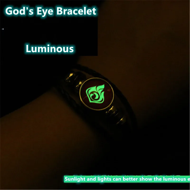 Anime Game Genshin Impact Cosplay God 'S Eye Lichtgevende Element Armband, Project Spel Rekwisieten, Leuke En Gepersonaliseerde Geschenken