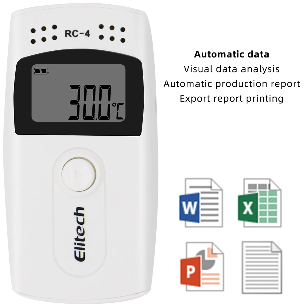 USB Temperature Data logger Recorder 16000 Point Temperature Recorder Built-in NTC Sensor for Warehouse Refrigerated Transport