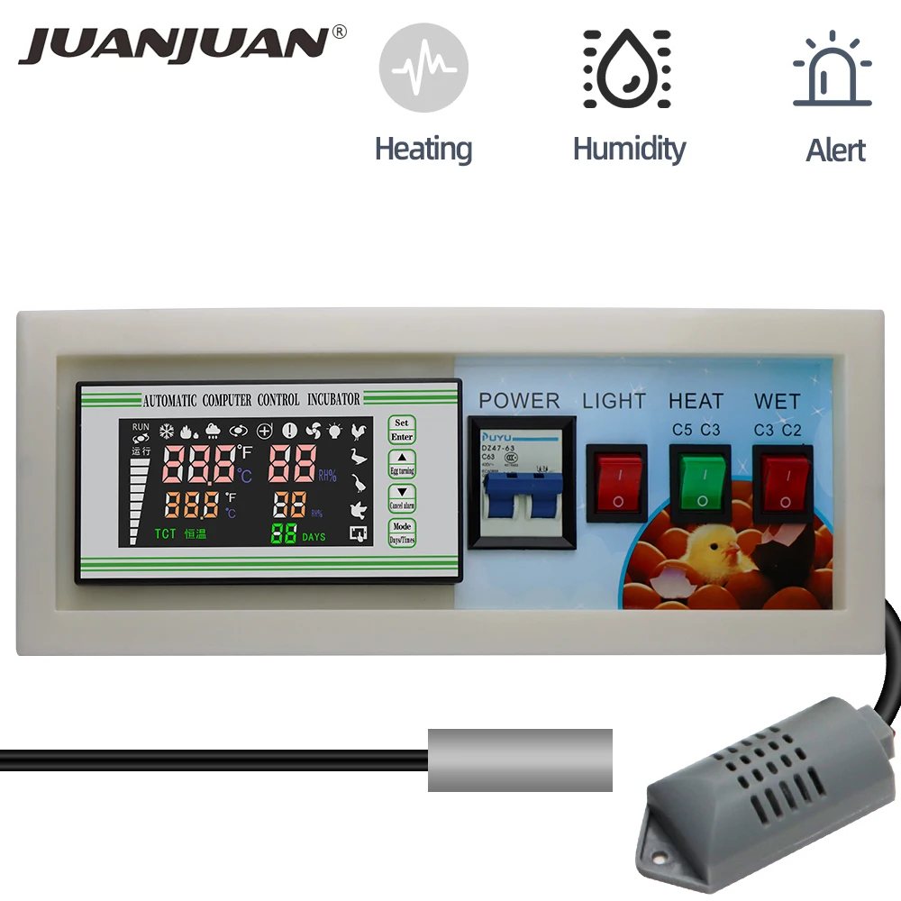 Intelligent Humiture Incubator XM-18SE Controller Full Automatic Control With Temperature Humidity Sensor Probe 50%off