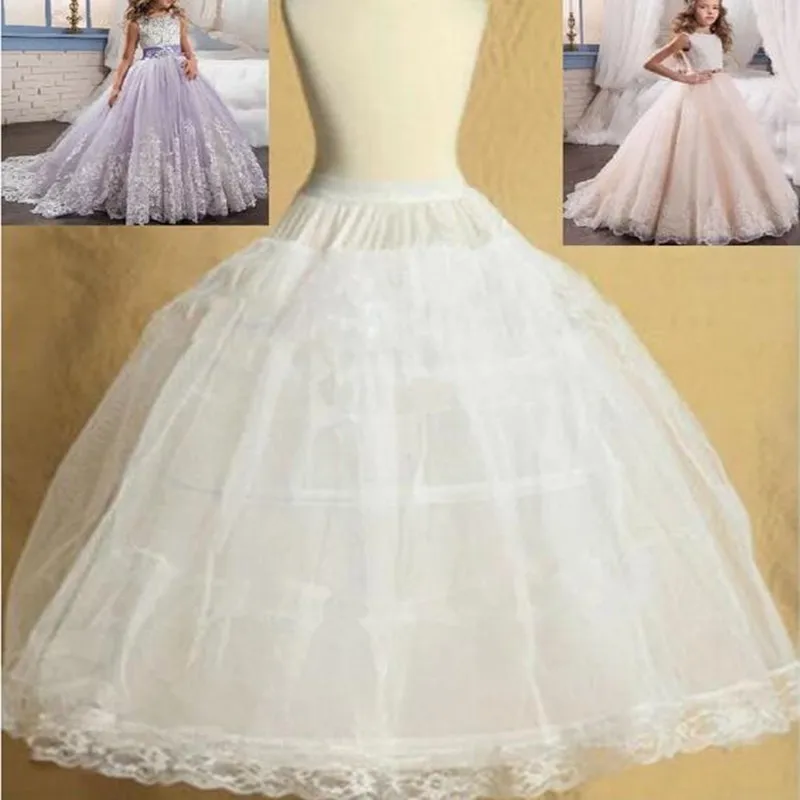 Kids Petticoats for Flower Girls Dresses Little Girls Crinoline 2 Hoop Skirt Petticoat Lolita Skirt Underskirt Vestido De Novia