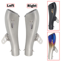 60.5/51mm universal motorcycle exhaust muffler HP dual side left escape moto for cafe racer ninja 250 mt07 R6 S1000RR ER6N fz1