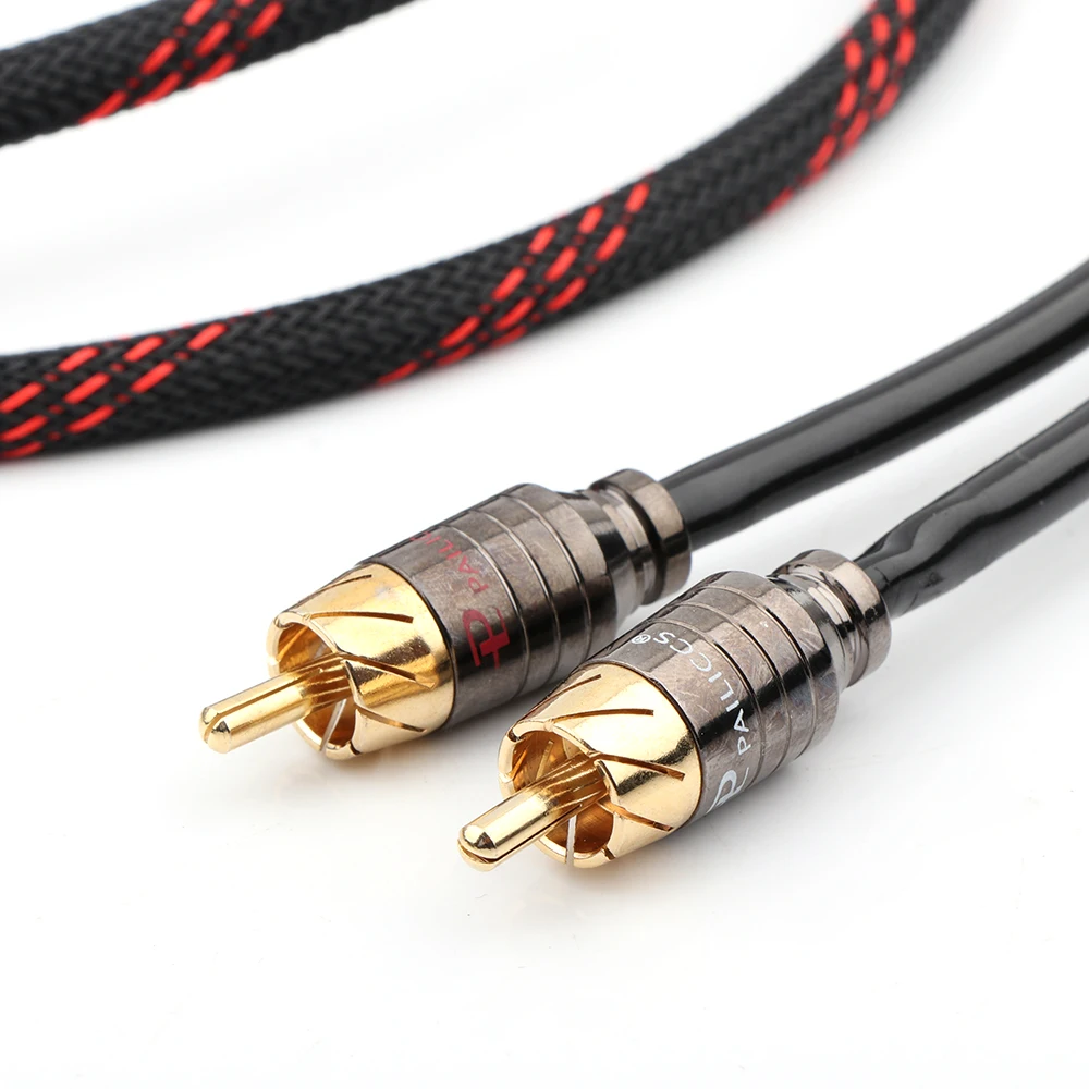 Hifi audio 4.4mm to 2 RCA Upgraded Cable hi-end 4.4 balance audio extension interconnect cable