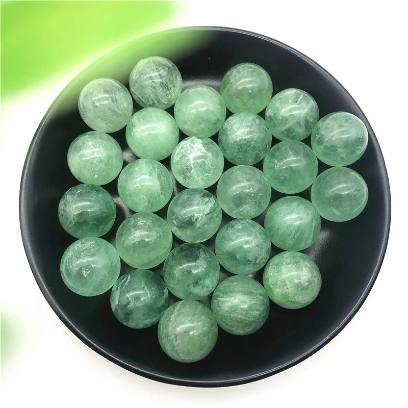 1PC Natural Green Fluorite Ball Sphere Quartz Crystal Mineral Healing Gifts Natural Stones and Minerals