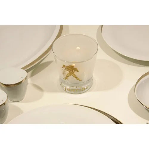 Arte Home Bucket White Horoscope Candle holder