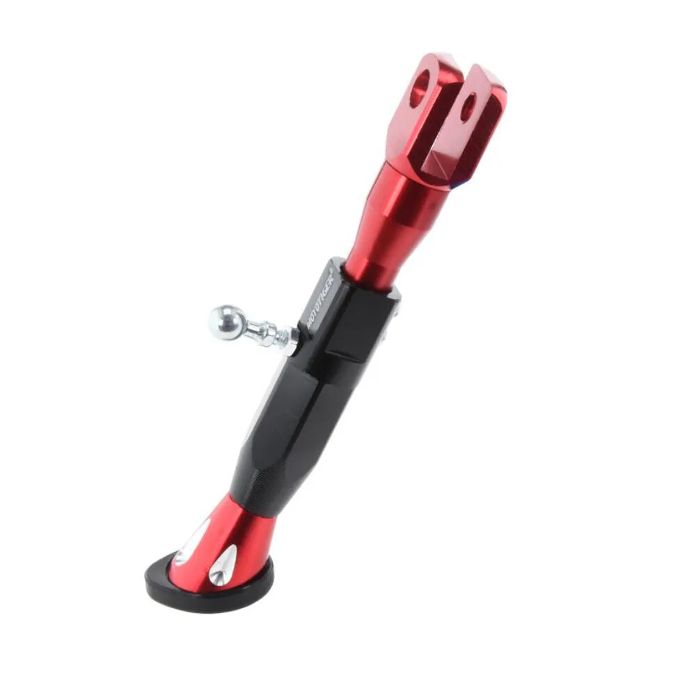 Motorcycle Kickstand 22-25CM Height Adjustable Motor Scooter Modified Foot Bracket CNC Aluminum Alloy Side Stand