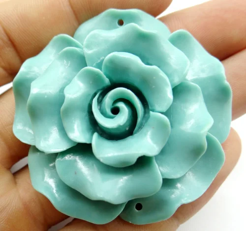 natural Chinese Organic Cinnabar Quartz crystal carve of flower charm Pendant for diy Jewelry making Necklace Accessories  A8