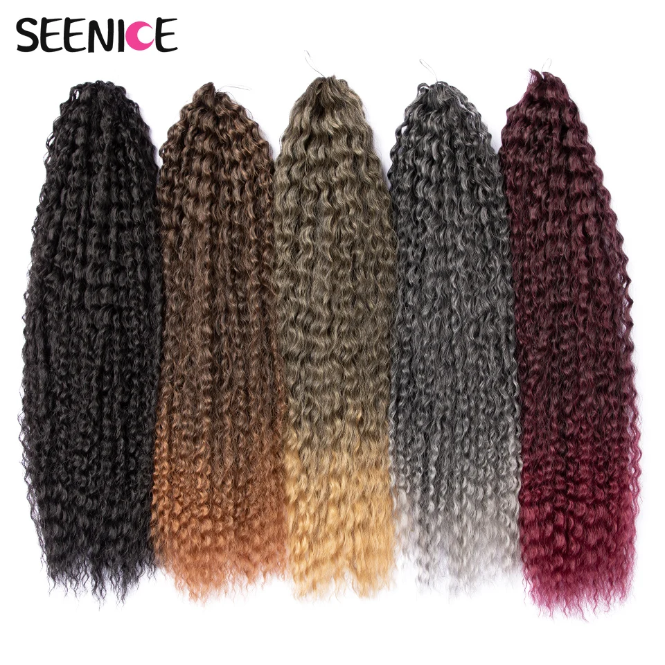 Brazilian Braids Kinky Curly Crochet Hair For Black Women Afro Crochet Braids Synthetic Braiding Hair Extension Low Temperature