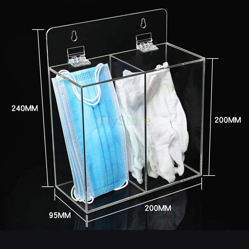 Dental Acrylic box Gloves Dustproof Organize Box Acrylic Clear Tissue Box Disposable Paper Scarf Box