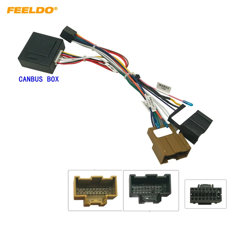 

FEELDO Car 16pin Audio Wiring Harness With Canbus Box For Chevrolet Malibu 2016 Aftermarket Stereo Installation Wire Adapter