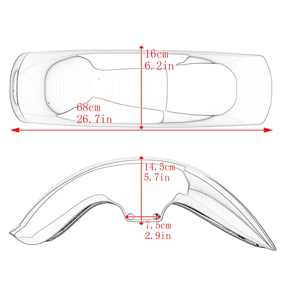 Motocykl czarny błyszczący błotnik przedni błotniki pokrywa dla Harley Softail FLSTF Fat Boy FLSTFB Fat Boy Lo 2006-2017 — zdjęcie 7