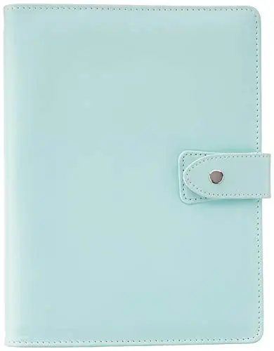 Mint Pink A5 PU  Leather  Notebook Binder, 6 Ring Planner