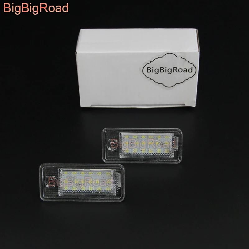 BigBigRoad Car License Plate Lights Number Frame Light For Audi A4 / S4 / RS4 (B6 B7) 2001~2008 A8 / S8 (D3 4E) 2003~2007