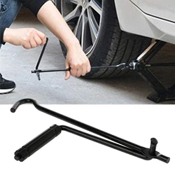 Accesorios de gato de mano de coche, herramienta de reparación de ruedas que ahorra trabajo, mango de Metal, tijera, balancín negro para camión, accesorios de reparación de automóviles