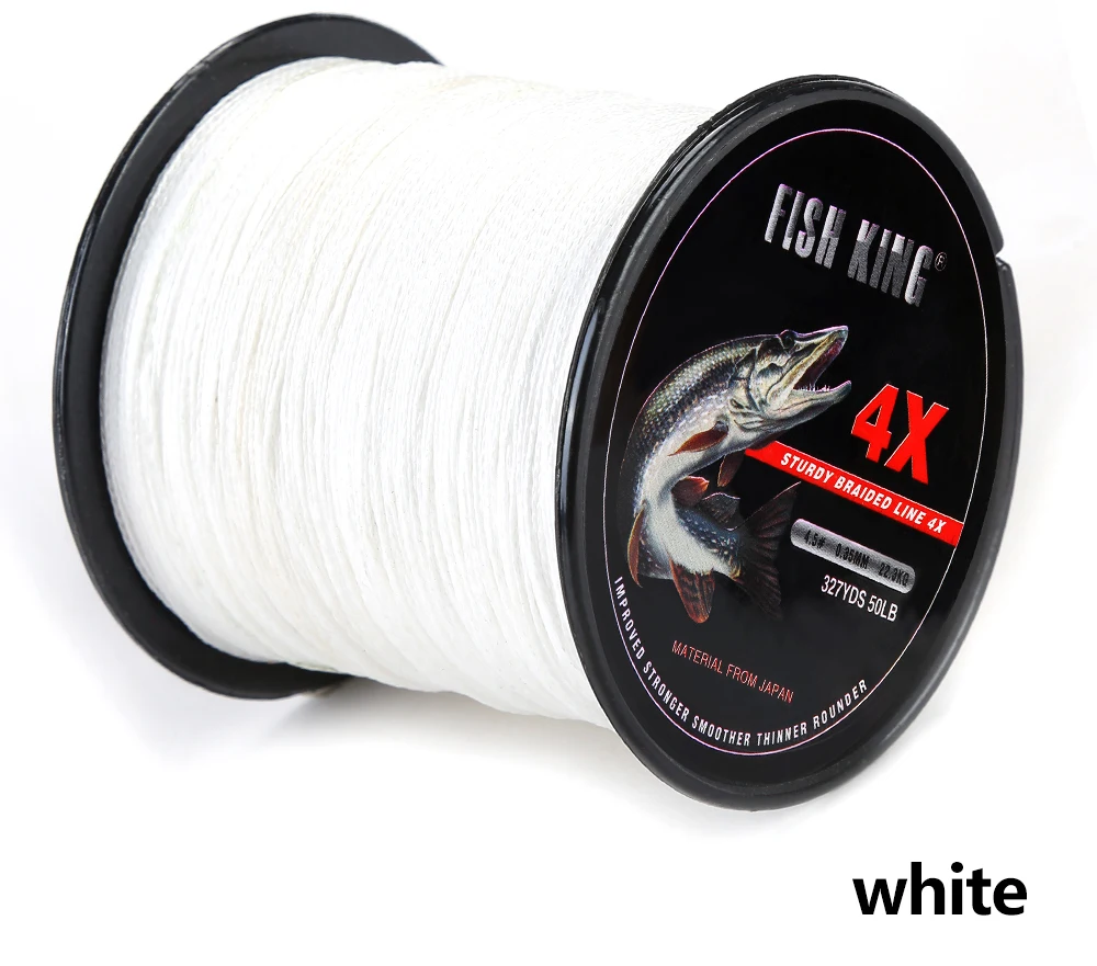 FISCH KÖNIG 300M/500M Geflochtene Draht PE Geflochtene Angelschnur 0.4 #-6.0 #0,10mm-0,40mm 8-60LB 4 Stränge PE Multifilament Angelschnur – Detail 15