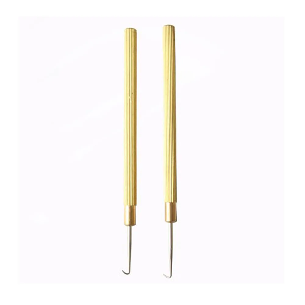 2pcs Glasses Nylon Wire Line Hook For Half Rim Frame Repairing Tool Gold hook