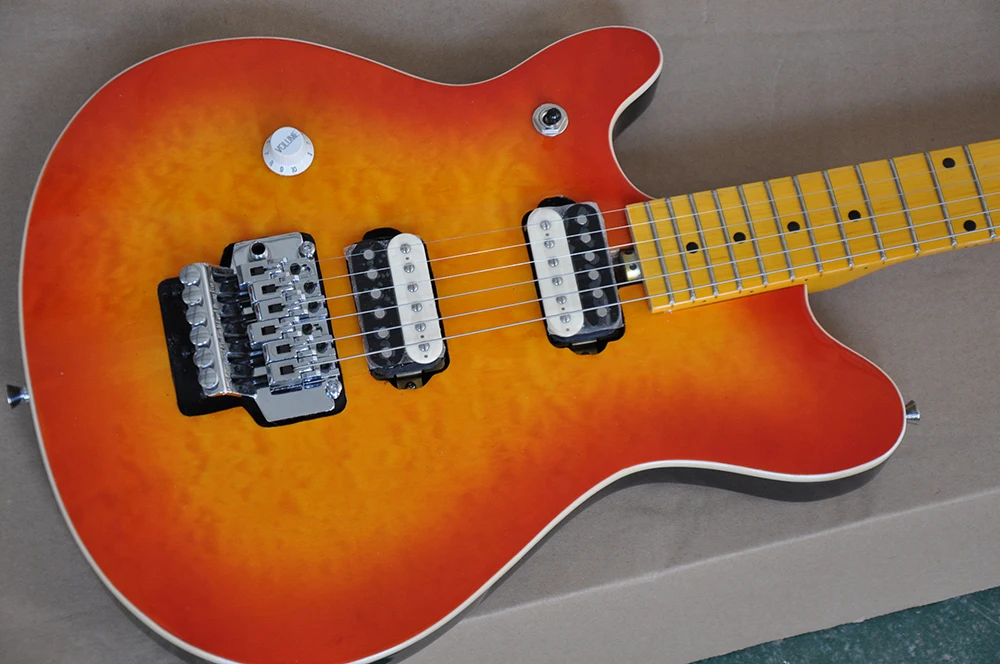 6 Strings Left Handed Electric Guitar with Tremolo Bridge,Maple Fretboard,Humbuckers Pickups