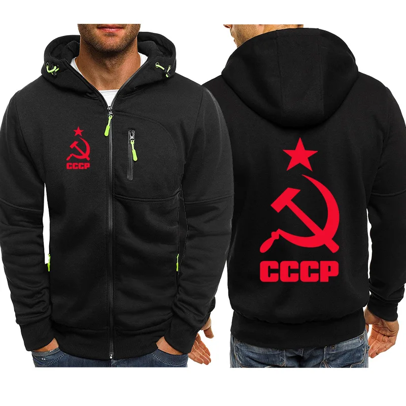 New Men's pullover Unique CCCP Russian USSR Soviet Union printing high quality Cotton Men's hoodie Sweatshirt Casual Tracksuit