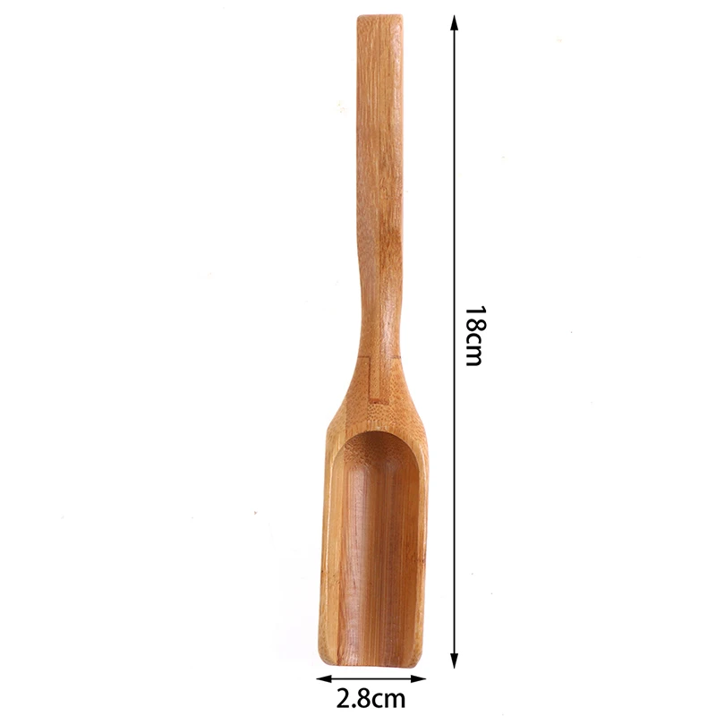 1Pcs Tea Accessories Chinese Kongfu Wooden Bamboo Retro Style Natural Tea Scoop Delicate Spoon Portable Bamboo Teaspoon 3 Sizes view 6