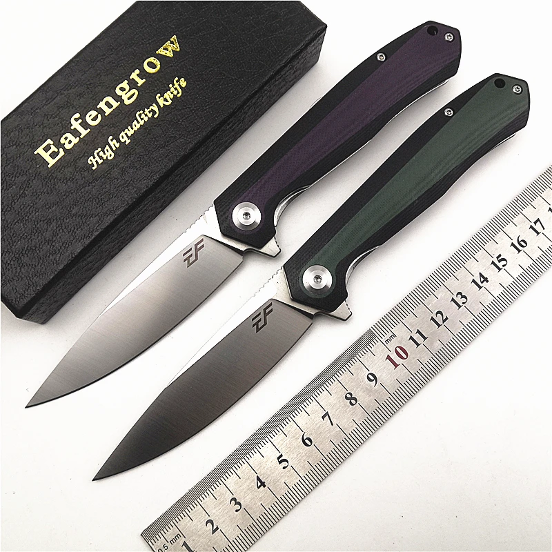 

New Eafengrow EF964/EF947 D2 blade EDC Pocket Knife G10 handle Flipper Tactical Survival Hunting Utility Folding Knife