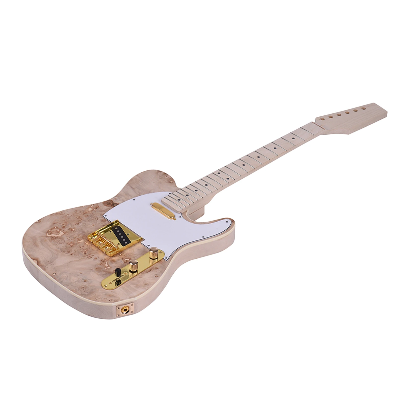 Imagem -05 - Kit Faça Você Mesmo Guitarra Elétrica Inacabada Basswood Corpo Burl Superfície Conjunto