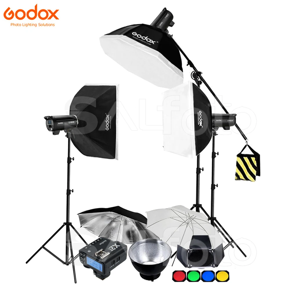 3x Godox DP400III / DP600III / DP800III / DP1000III 2.4G X2T Transmitter Studio Strobe Flash Light Stand Softbox Lighting Kit