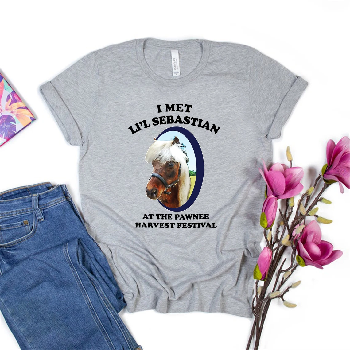 

I Met Lil Sebastian T-Shirt Pawnee Harvest Festival Television Parks and Recreation Tshirt Unisex Funny Graphic Tees Casual Tops