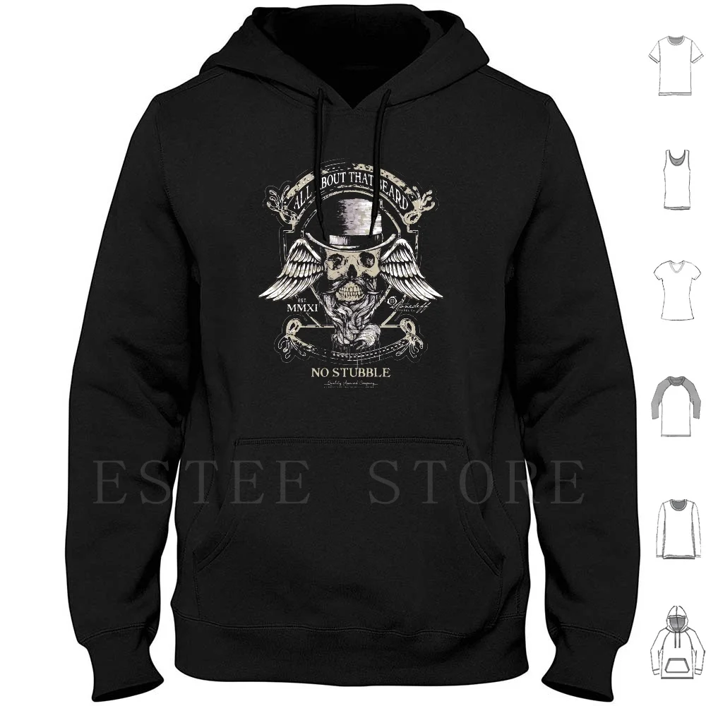 All About That Beard No Stubble Hoodies Long Sleeve Beard Bearded Bearded Man Beard Beard Rules Beard Game Big Beard