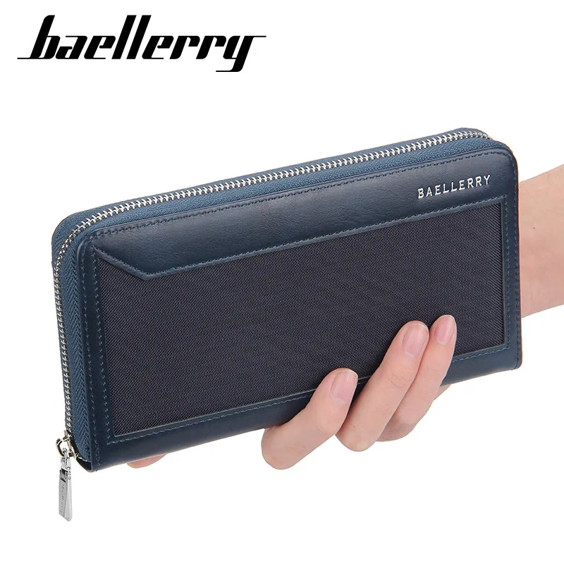 New Men Clutch Wallets Large Capacity Phone Pocket Zipper Men Clutch Fashion Male Wallet Gift For Boy