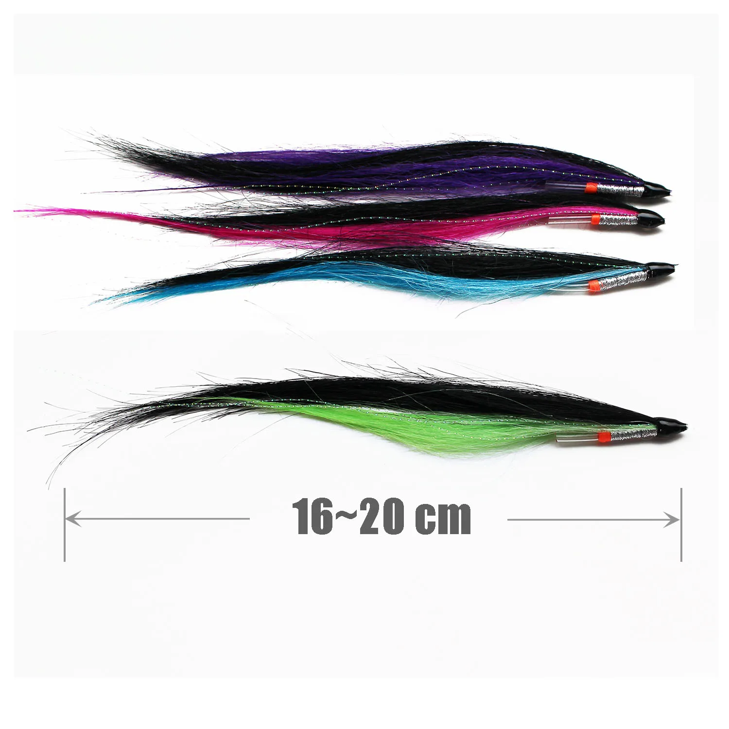 Tigofly 9 pcs/lot 9 colors Skinny Sunray Shadow Tube Fly Set 16-20cm For Salmon Trout Steelhead Fly Fishing Flies Lures Set