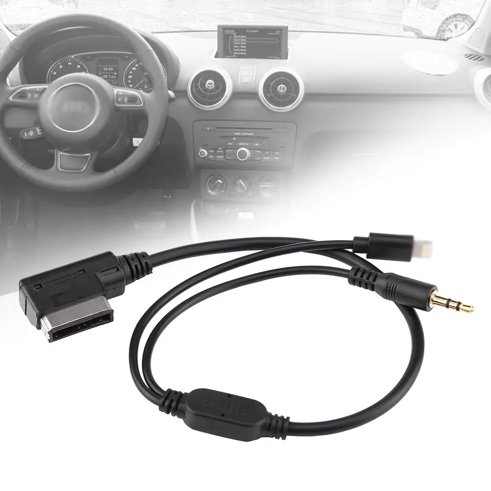Car AMI MDI MMI 3.5mm AUX Interface Music Cable For iPhone 5 6 Audi VW