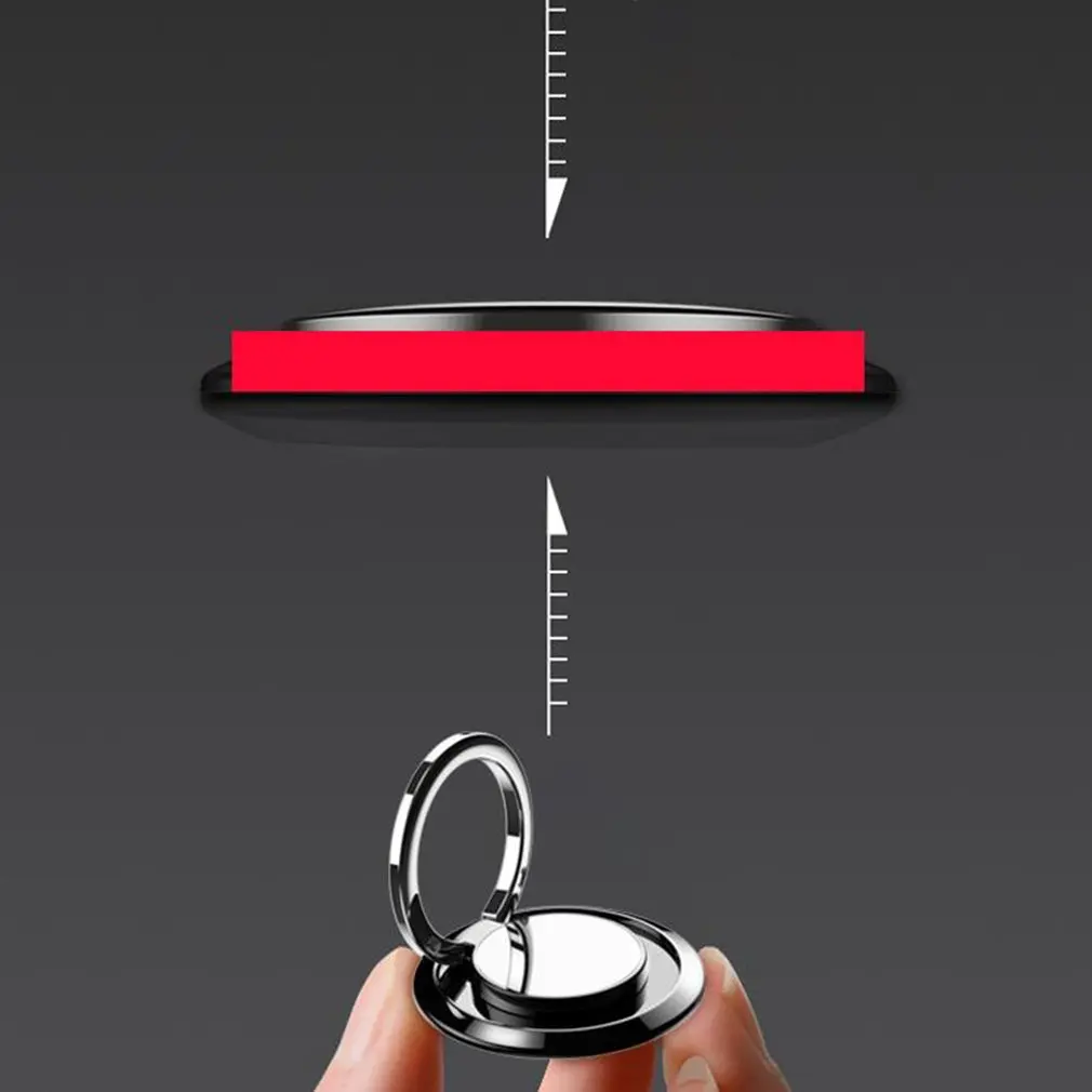 Finger Ring Holder Stand Grip 360 Rotating For Mobile Phone Car Magnetic Mount Phone Back Sticker Pad Unniversal Bracket