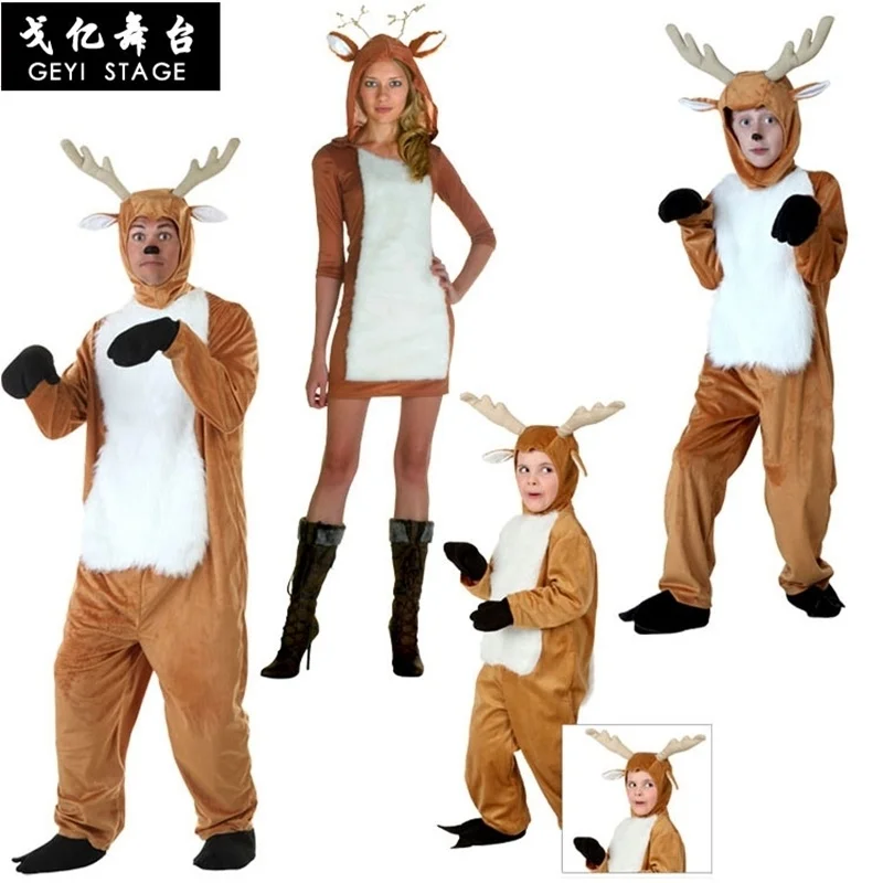 

New girls Christmas Eve reindeer costume new year crochet for adult cosplay party Halloween costume