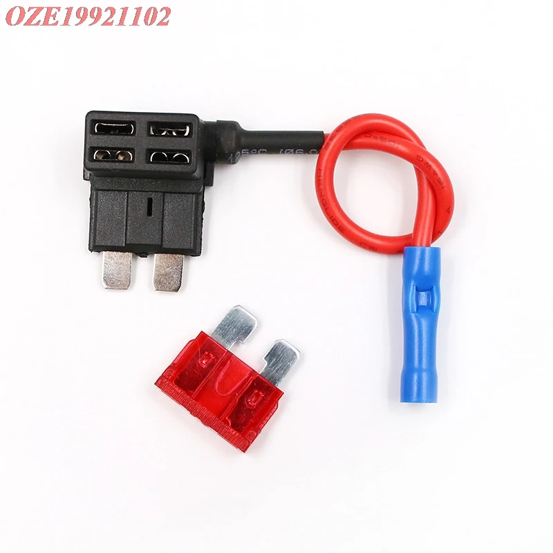 1pc 12V Fuse Holder Add-a-circuit TAP Adapter Micro Mini Standard Ford ATM APM Blade Auto Fuse with 1A 2A 3A 4A 5A 10A Fuse