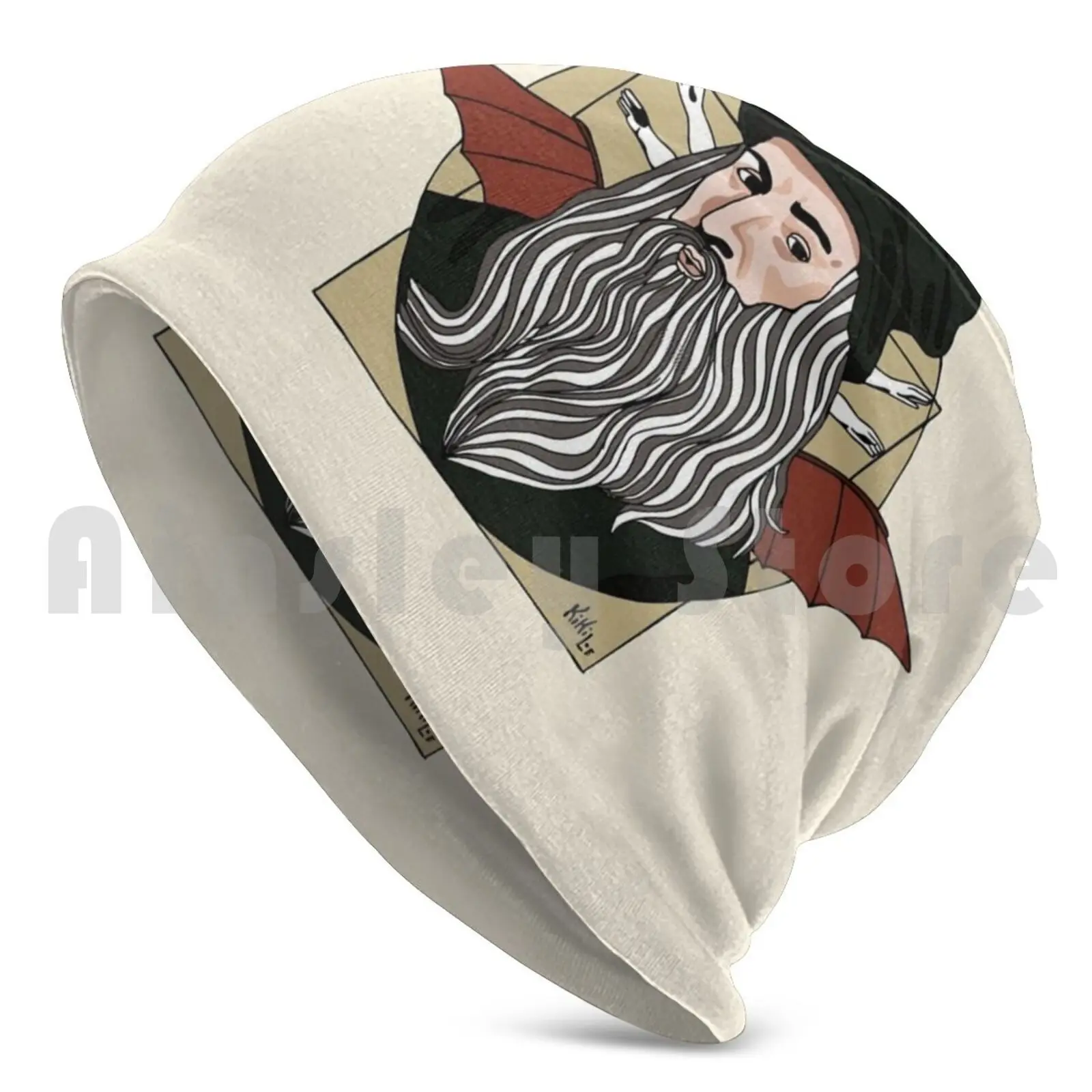 Leonardo Da Vinci Beanies Knit Hat Hip Hop Artwork Inspired By The Amazing Leonardo Da Vinci