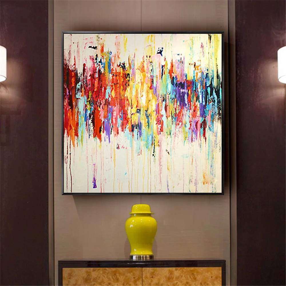

Large Wall Art Fancy Pattern Abstract Oil Painting Handmade Modern Canvas Poster For Home Office Room Decor Pictures Artwork